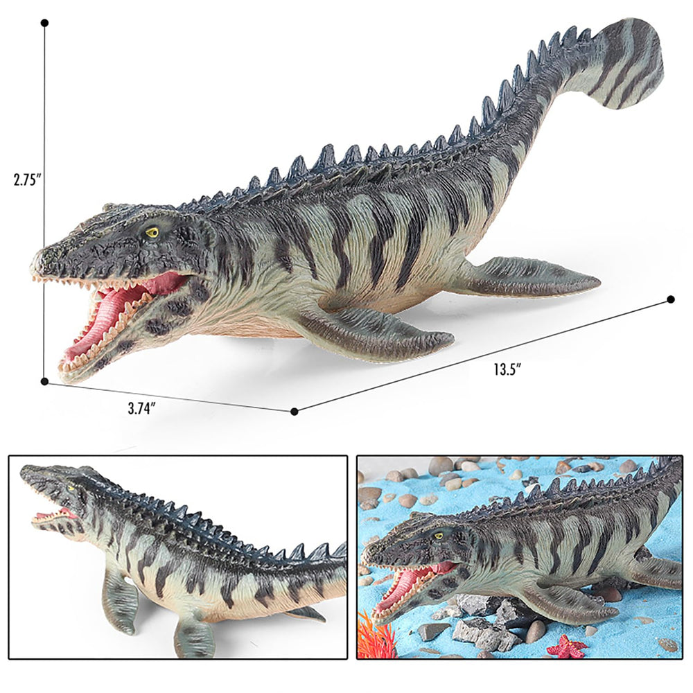 JQWW Mosasaurus detailed sculptural features enhance display realism.
