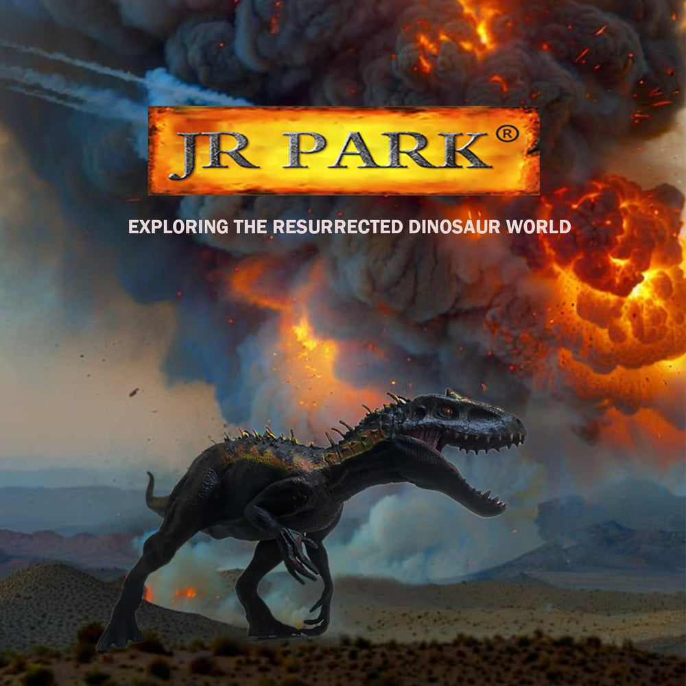 JR PARK T-Rex movable jaw enhances interactive storytelling and action.