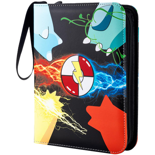 jravkfi card binder 4-pocket with 50 removable sleeves keeps 400 cards organized and protected.