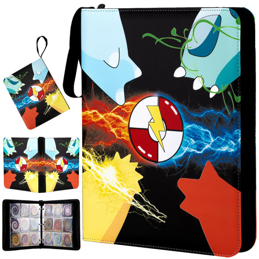 Jravkfi Card Binder front cover with durable PU leather and sleek black finish.