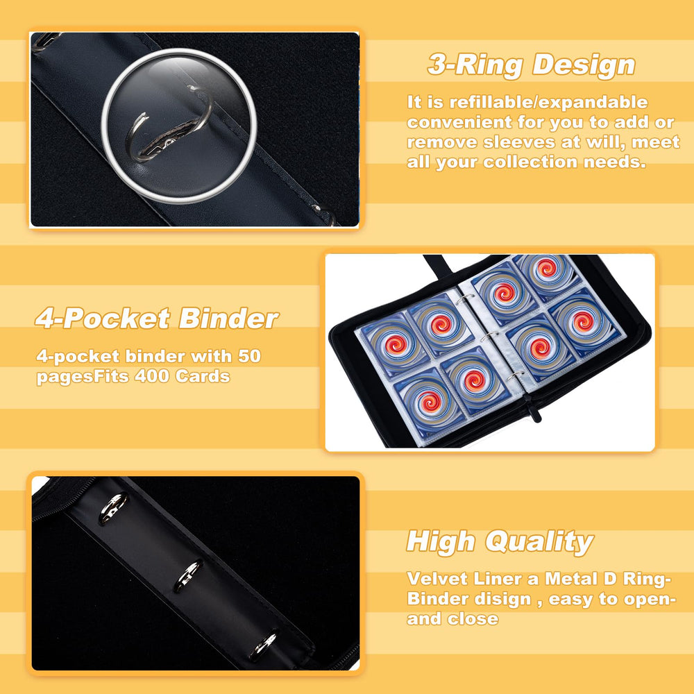 jravkfi card binder portable-wrist-strap makes carrying quick and convenient.
