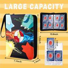 jravkfi card binder zipper-protected interior reduces risk of card loss.