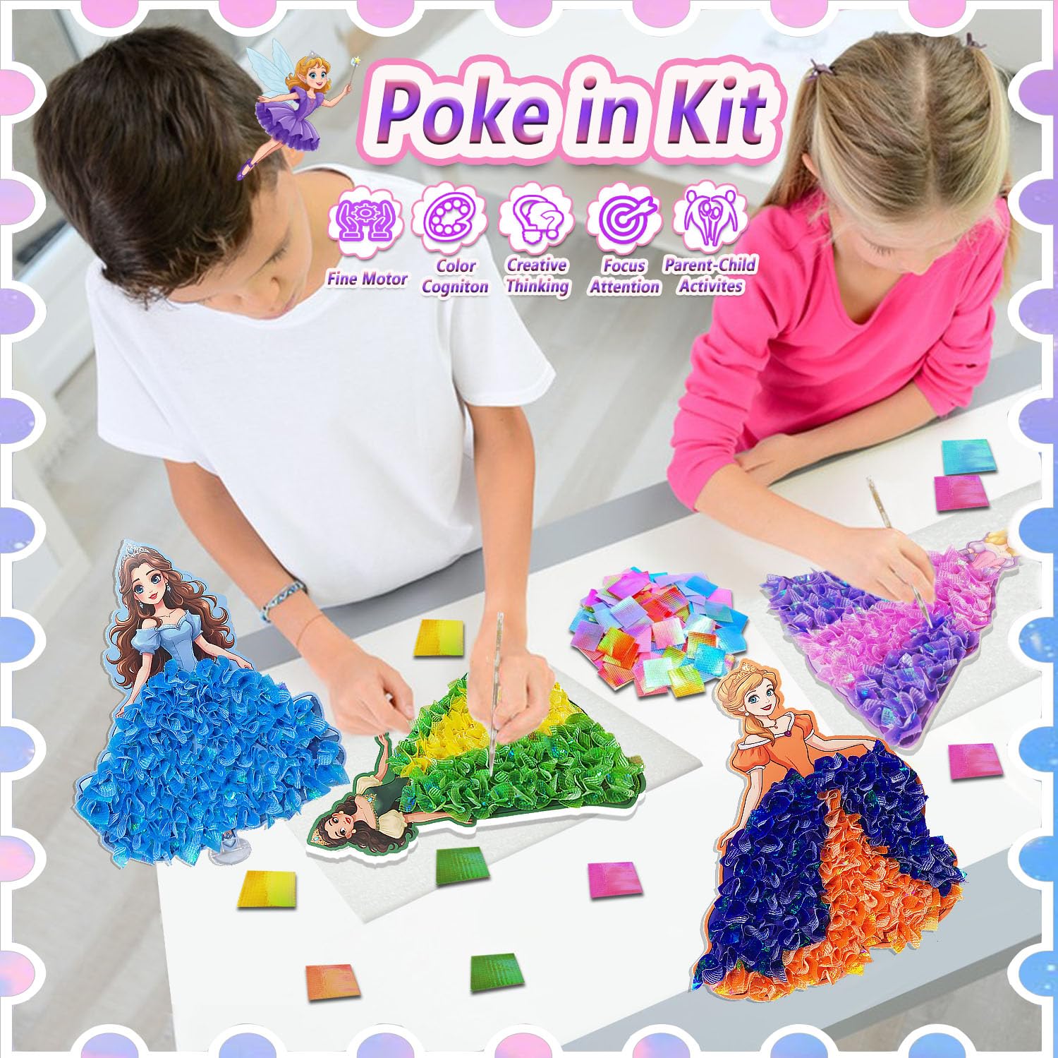 JRD&BS WINL foam princesses and elf figures provide durable decor and imaginative play