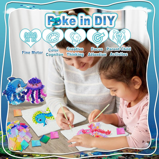 JRD&BS WINL jellyfish poke art ideal for color matching activities
