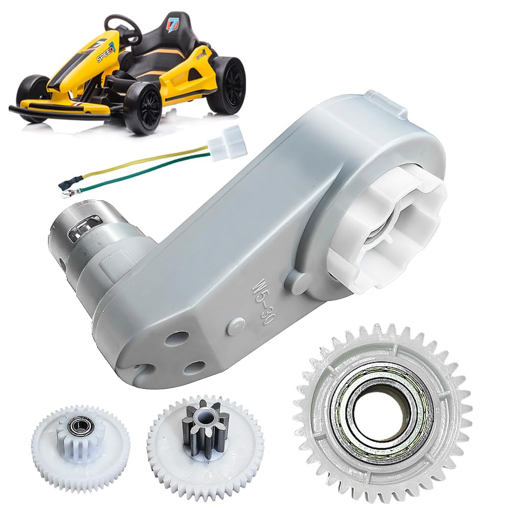 JRRXM 24V RS775 motor gearbox ready for ride-on car upgrade with high torque.