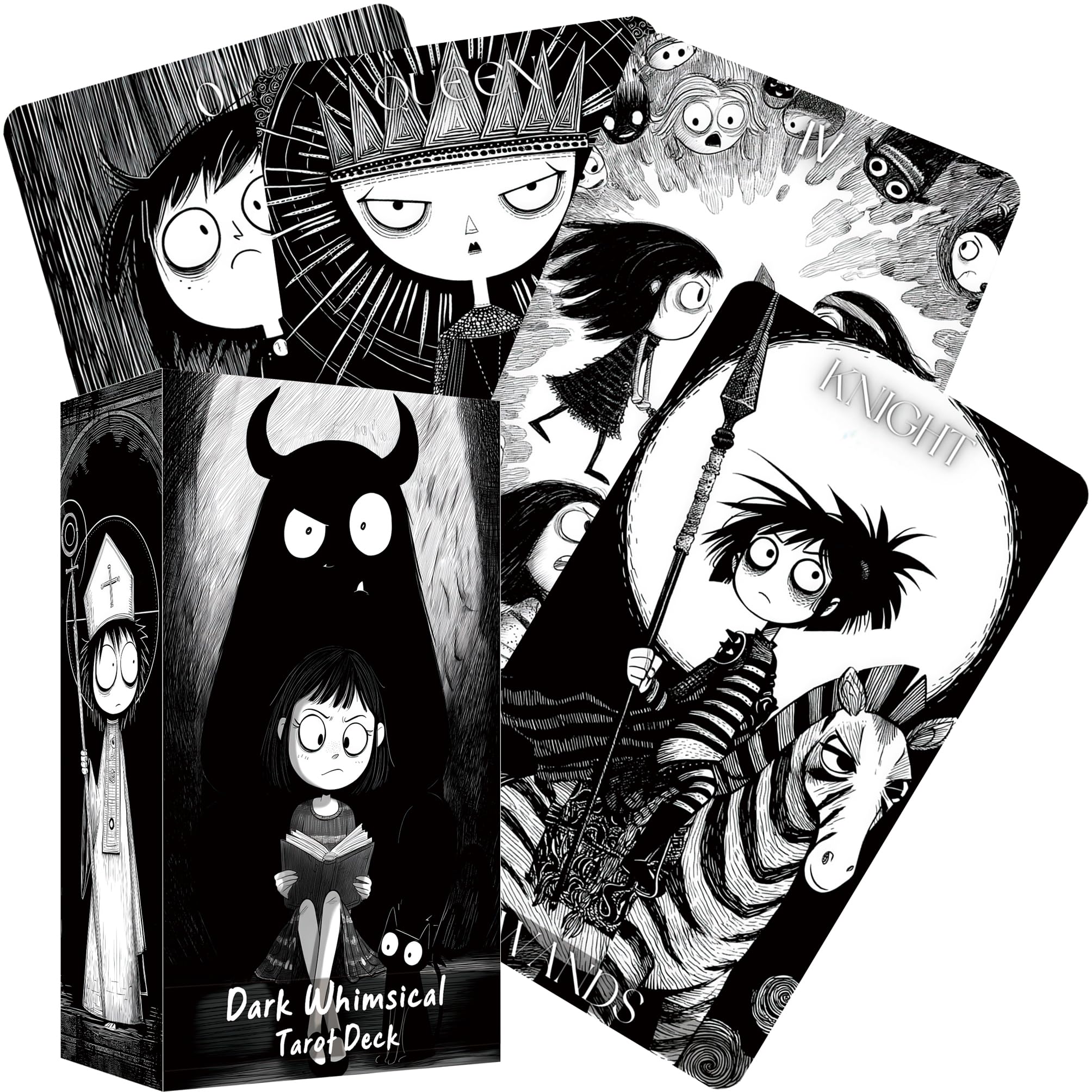 Jrskvaro major arcana monochrome illustrations guide beginners with timeless insight.