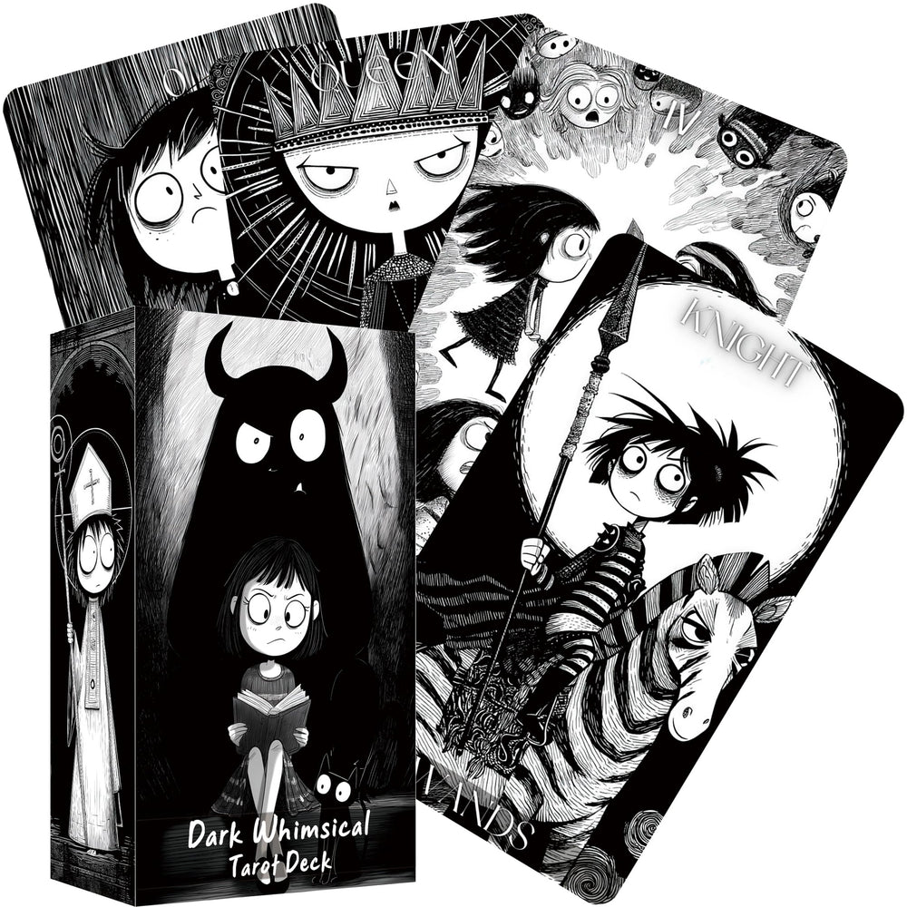 Jrskvaro major arcana monochrome illustrations guide beginners with timeless insight.