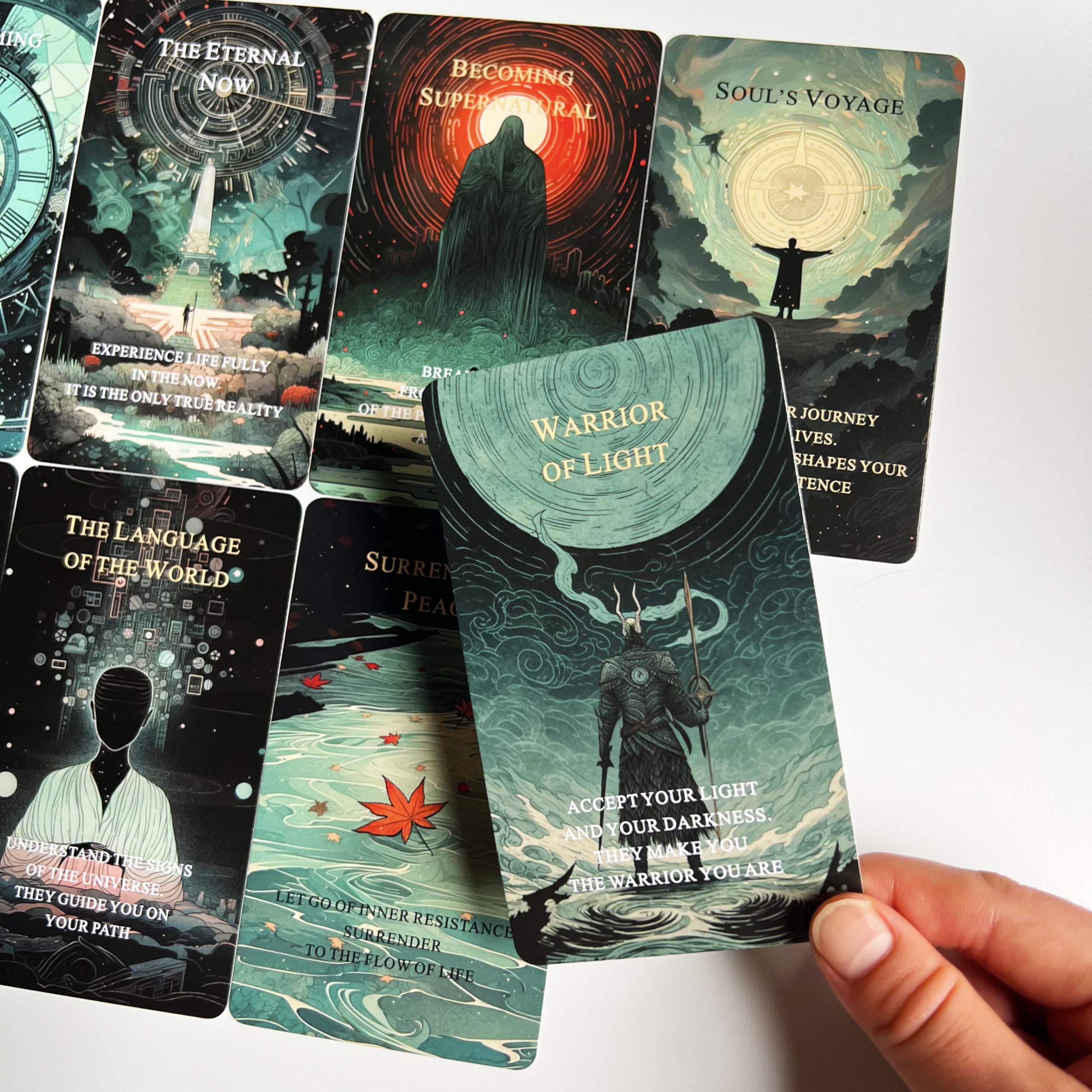 Jrskvaro Seeds of Stardust 80-card set in hand ready for daily ritual