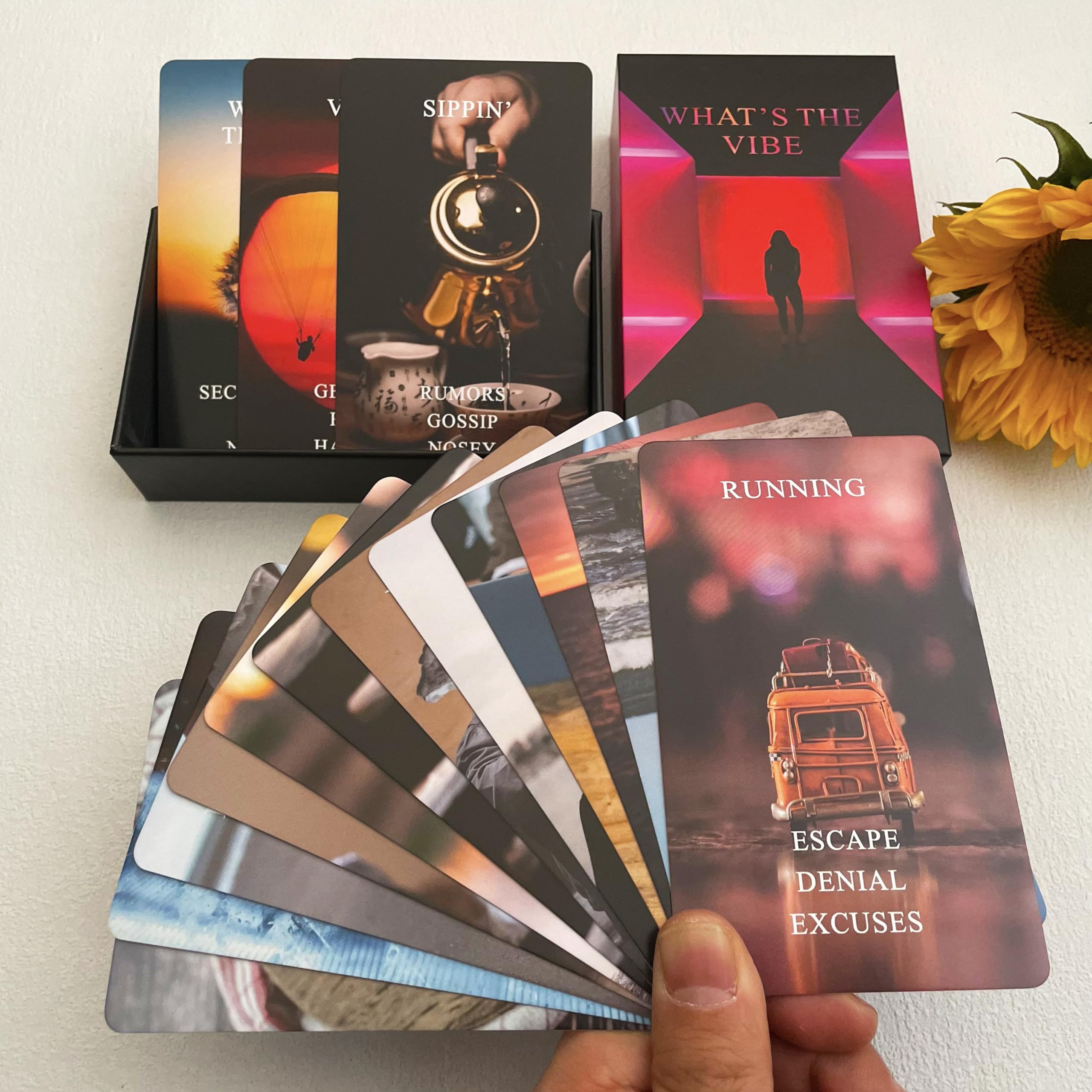 Jrskvaro What's The Vibe oracle deck front cover for quick inspiration.