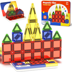 JSDKFJSA magnetic tiles inspire early geometry and engineering play.