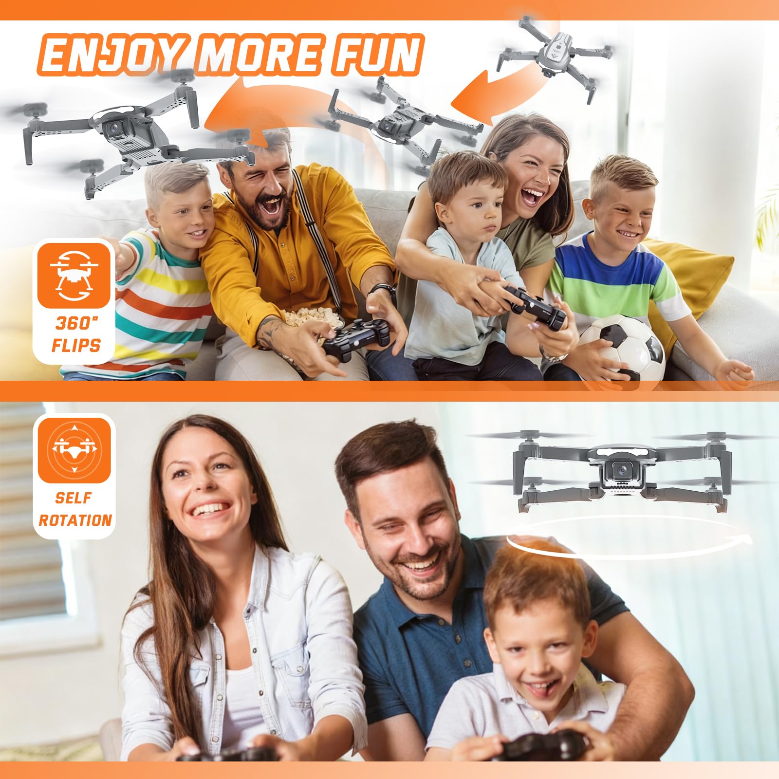 JSDOOGOO drone two batteries extend flight sessions for longer playtime