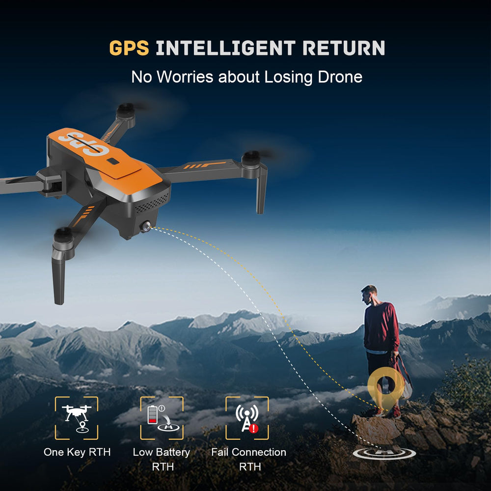 JSDOOGOO auto return keeps the drone safe if signals drop.