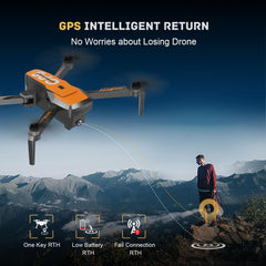 JSDOOGOO auto return keeps the drone safe if signals drop.