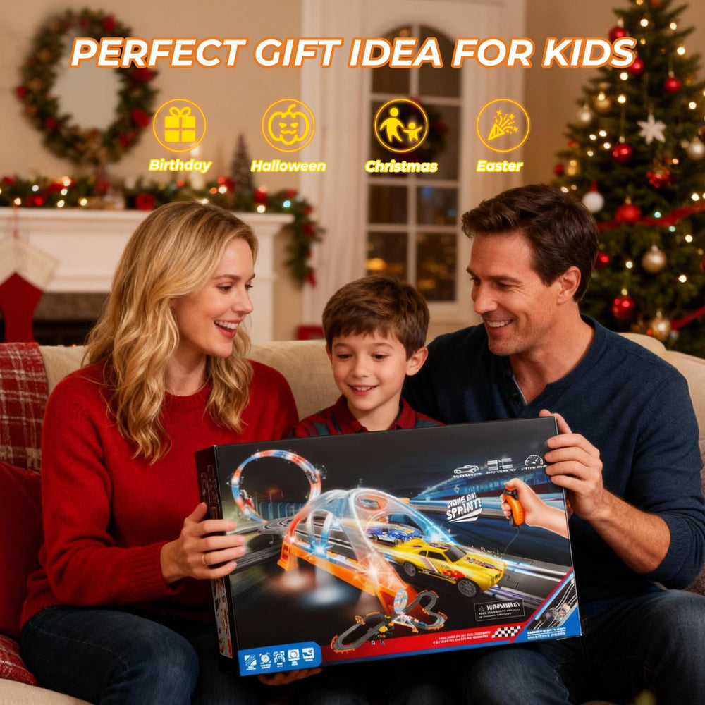 JSDOOGOO gift-ready slot car track set for kids