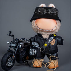 JSINMA Labubu knit beanie with goggles for retro flair