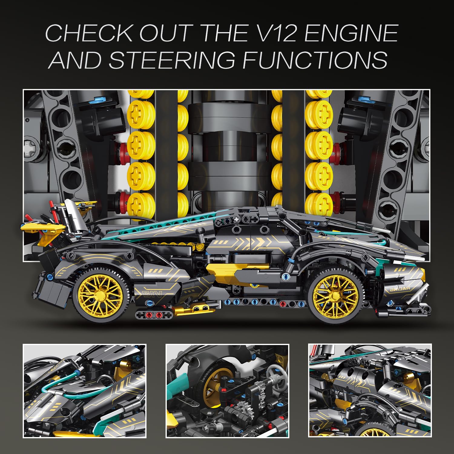 JSINMA Lambo V12 opening doors demonstrates interactive modeling and display appeal.