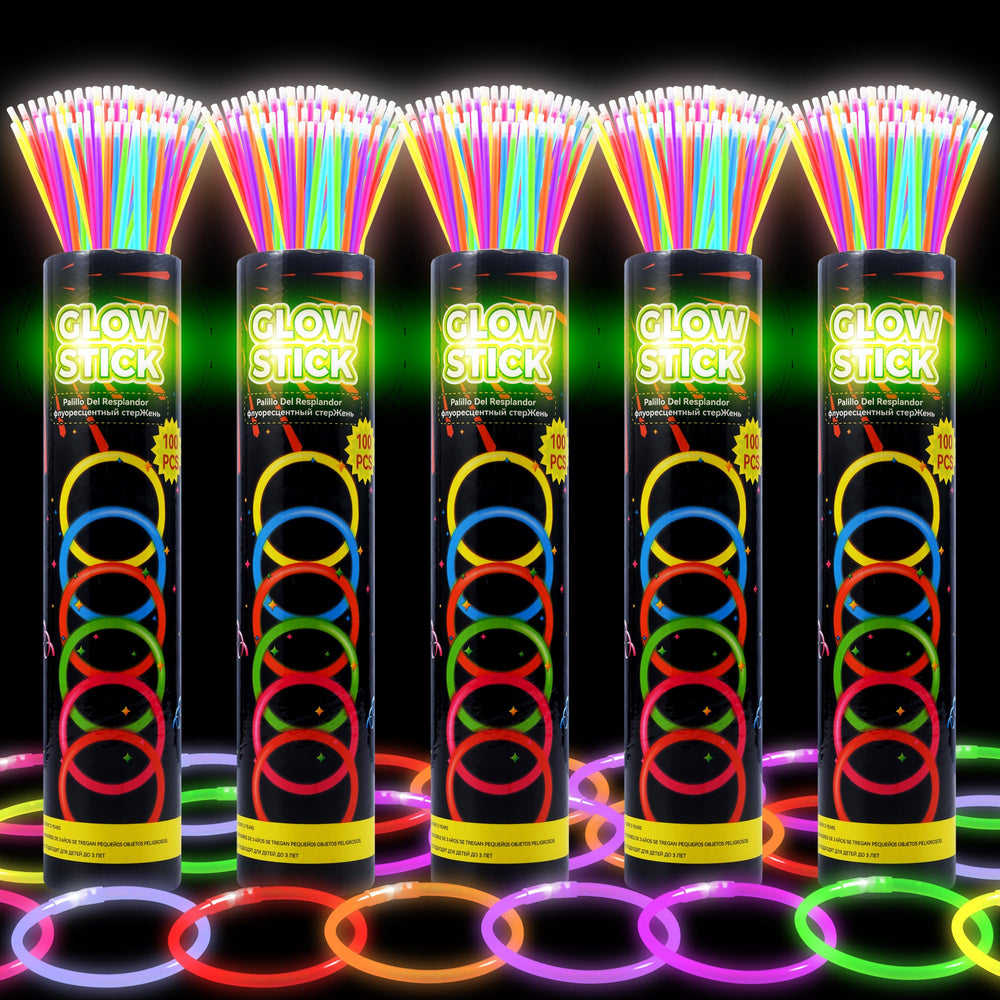 JSronms 8-inch glow stick, ultra-bright for vivid party lighting