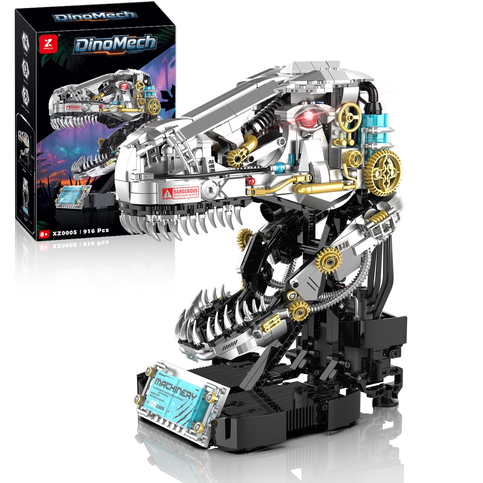 JTBBOY dinosaur skull 916pcs build for display and collecting.