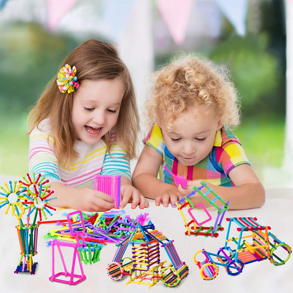 Juboury 1054pcs blocks help kids form animals with interlocking pieces and storytelling