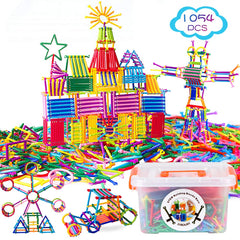 Juboury 1054pcs blocks create a colorful flower design for imaginative play