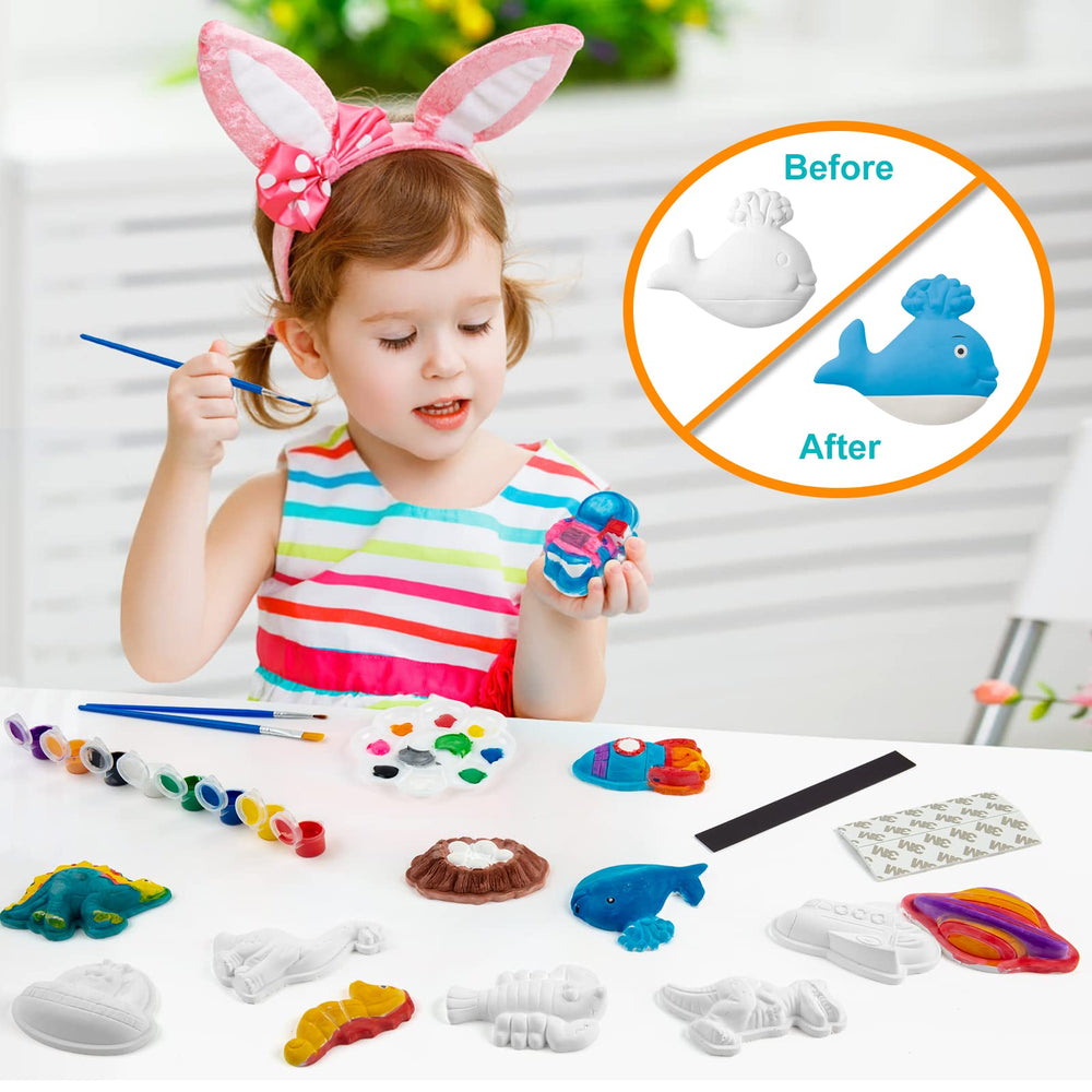 Juboury Kids plaster figurines marine life inspire ocean-themed creativity and storytelling.