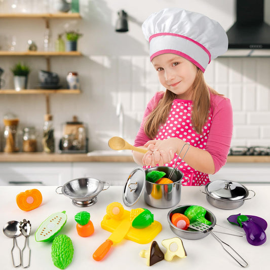 Juboury colander included for realistic rinsing and meal prep scenes.