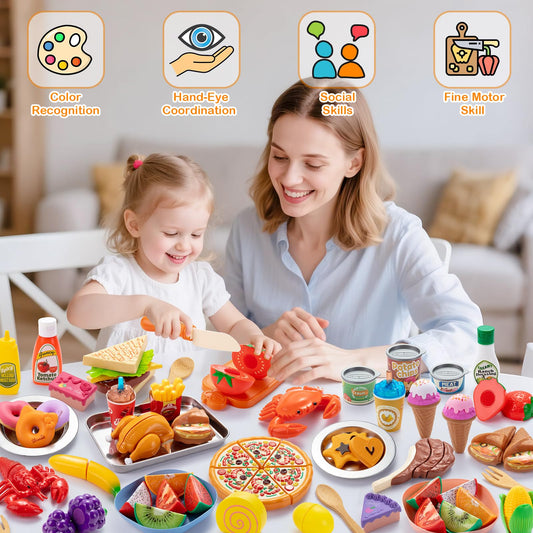 Juboury storage bag included supports easy cleanup and portable pretend kitchen fun.