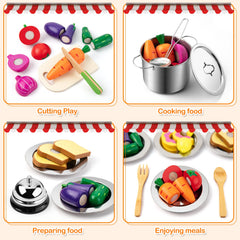 Juboury cooking utensils for stirring and plating pretend dishes