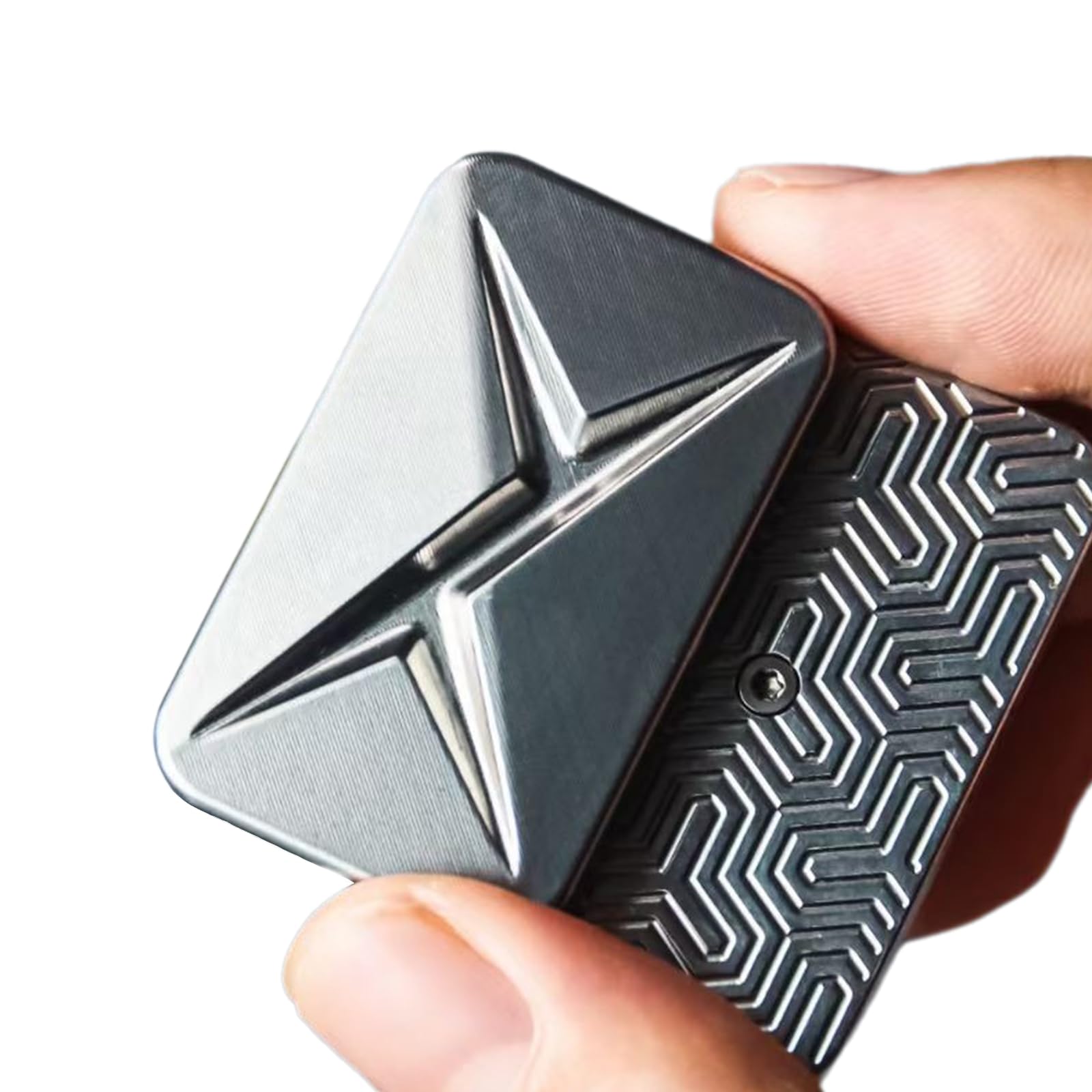 JUDIXY Lightning Infinite Slider front view, pocket-ready metal design