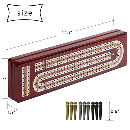 Juegoal cribbage peg set with nine metal pegs for precise scoring.