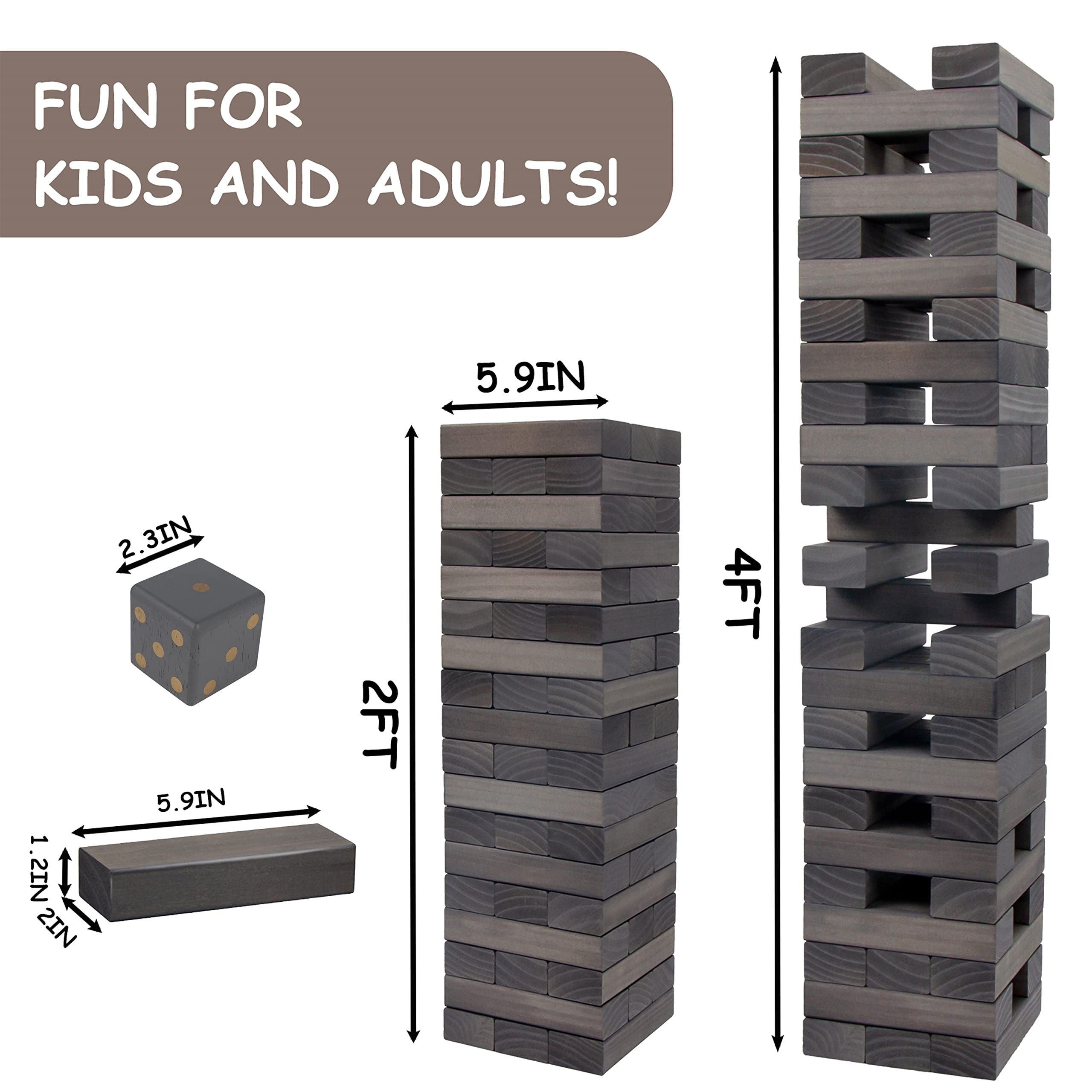 Juegoal giant tumble tower dice set ready for turns and strategy