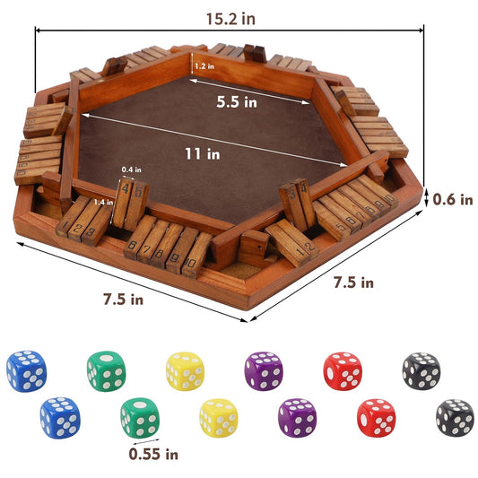 Juegoal hexagon wooden board setup shown for compact table play