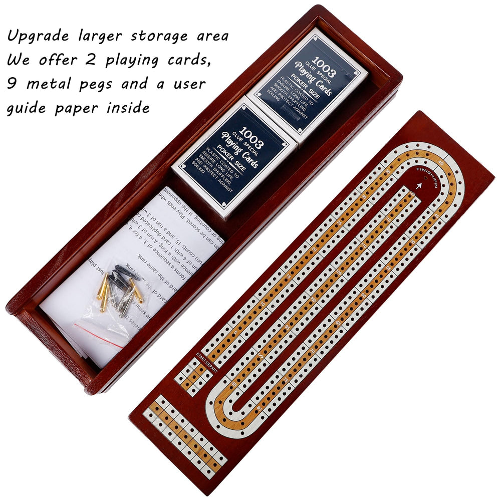 Juegoal set includes two decks of playing cards for quick setup.