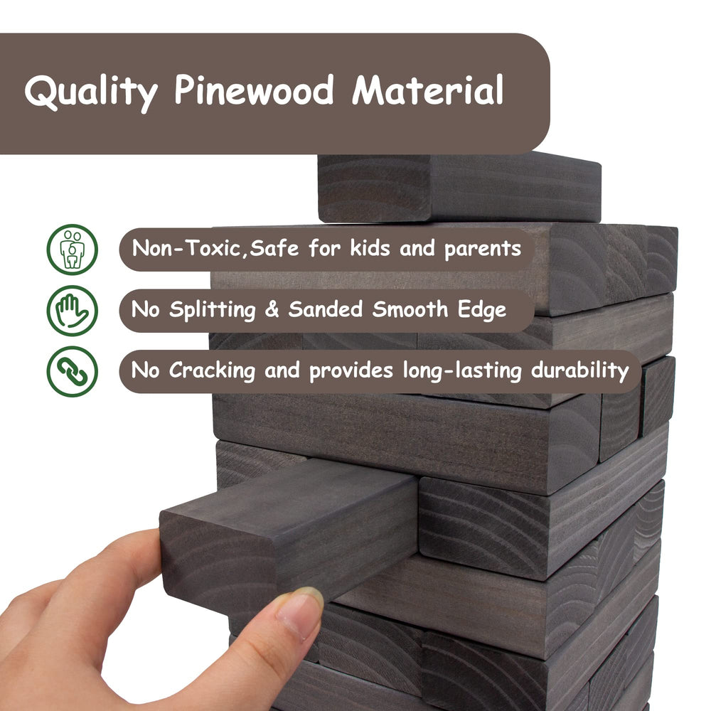 Juegoal wooden blocks closeup highlighting smooth safe finish