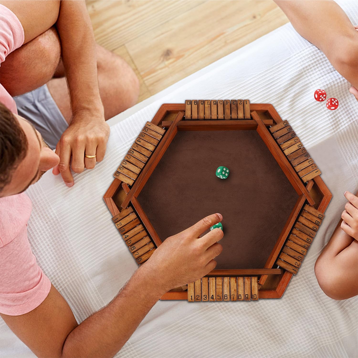 Juegoal wooden dice collection of twelve enables versatile play options