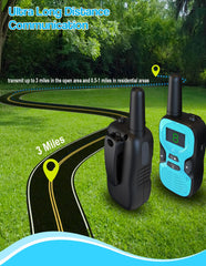 Jueion Walkie Talkies One-Touch Call Button enables quick contact during adventures.