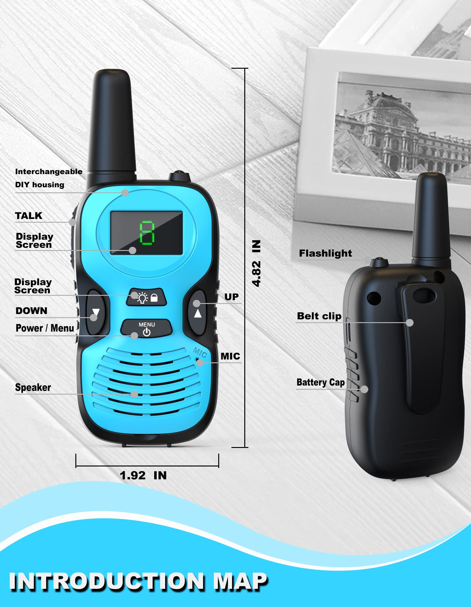 Jueion Kids Rechargeable Battery keeps devices ready for outdoor adventures.