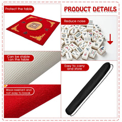 Juexica Mahjong mat reduces noise for a quieter gaming session.