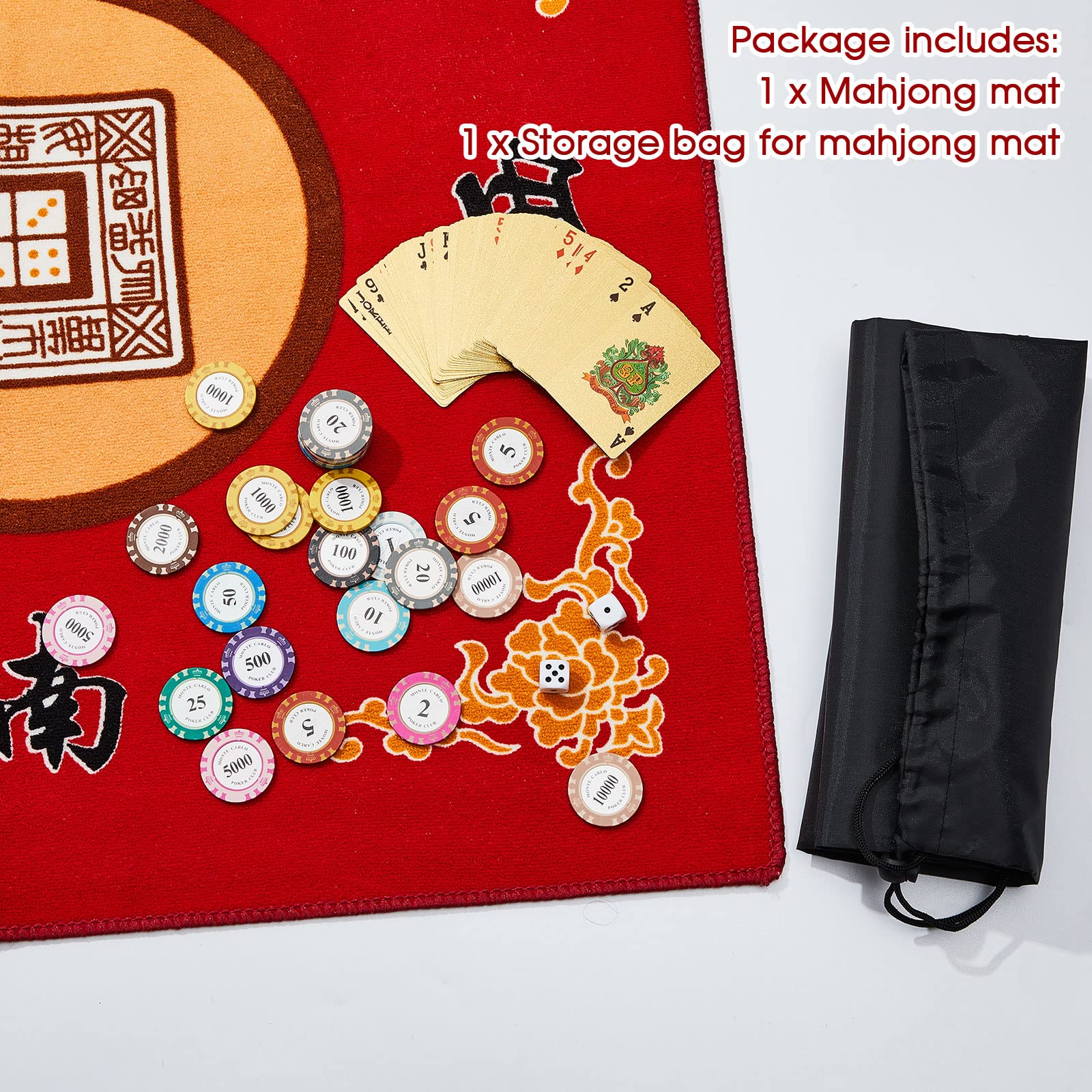 Juexica Mahjong mat protects your table from scratches and wear.