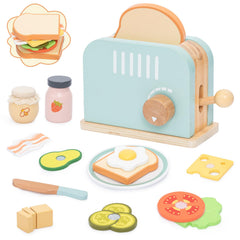 JugueteLand pop-up toaster for imaginative breakfast play and fine motor practice.