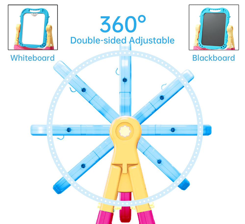 Juivin easel features easy assembly for quick setup right out of the box