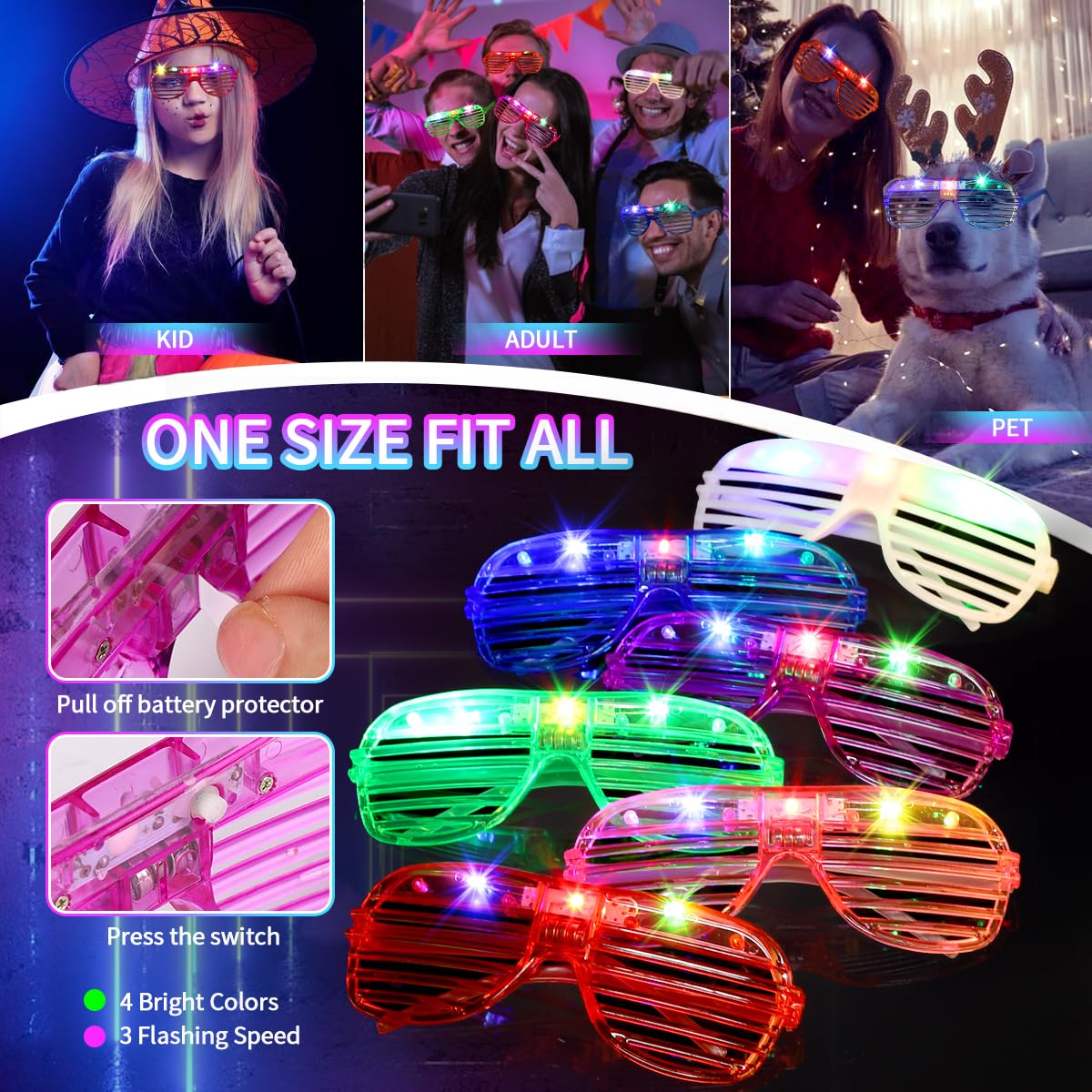 JUJOJB feather headbands glow softly for a playful party vibe