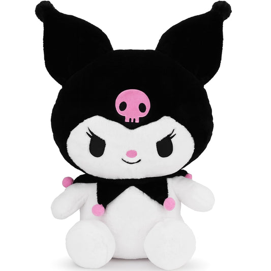 Juju Black Kawaii Plush front view, soft cuddle buddy for cozy moments.