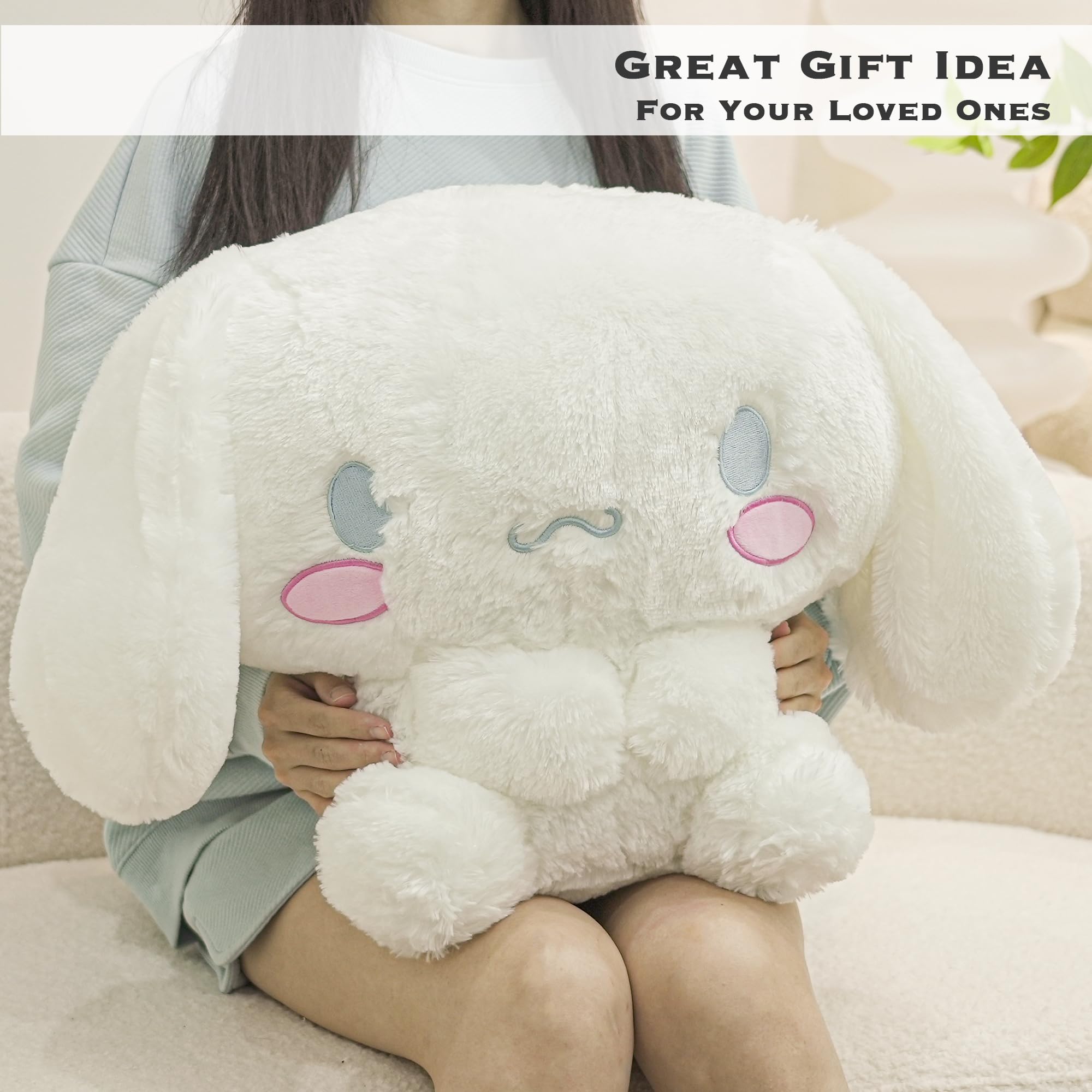 Juju Goods Juju White Kawaii Plush soft fabric detail.