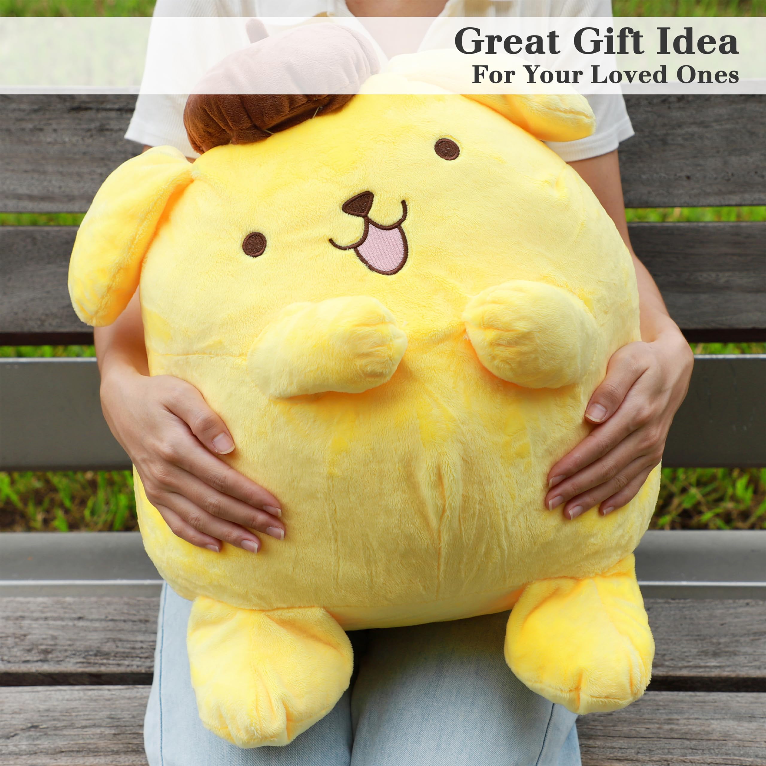 Juju Goods yellow kawaii plush on shelf as collectible decor