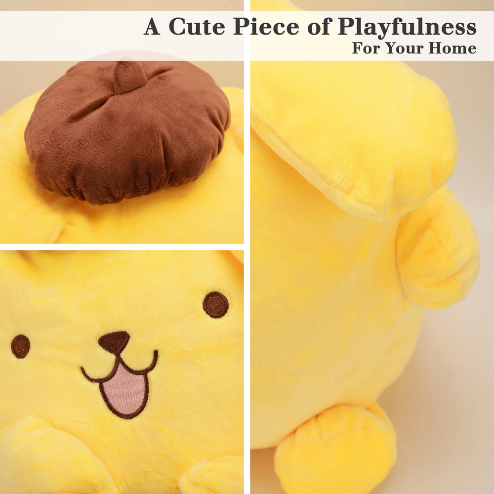 Juju Goods yellow kawaii plush smiling face ideal for kids and teens