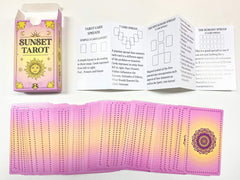 JUJU'S VIBES Sunset Tarot Deck card stock texture supports durable, smooth shuffles.