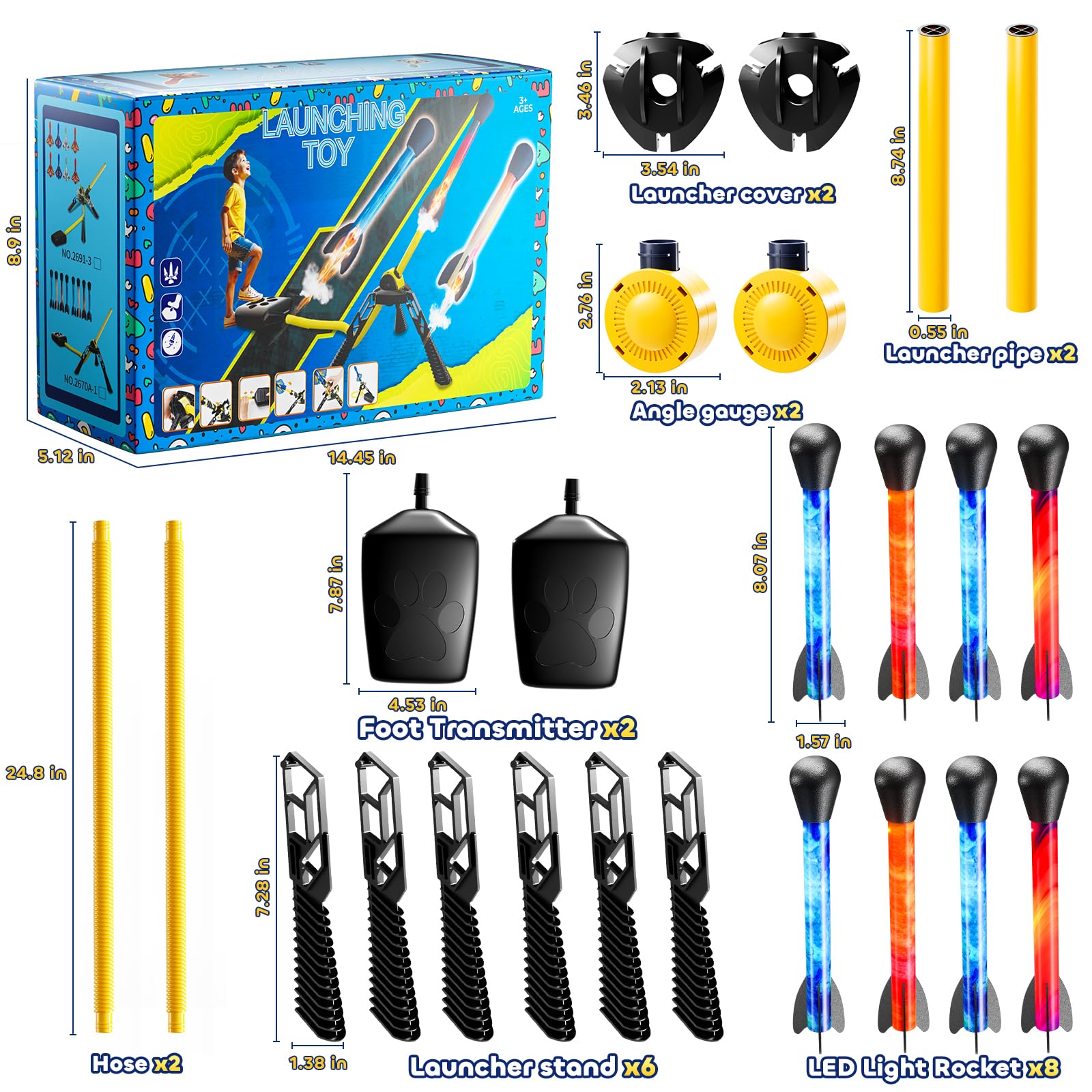 JUKUDAHU rockets reach up to 100 feet for exciting outdoor play.