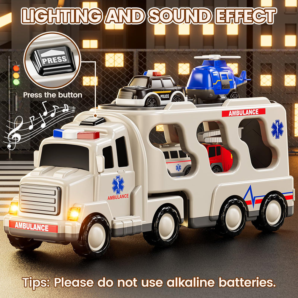 JUKUDAHU ambulance toy invites caring rescue role-play in kids' games.