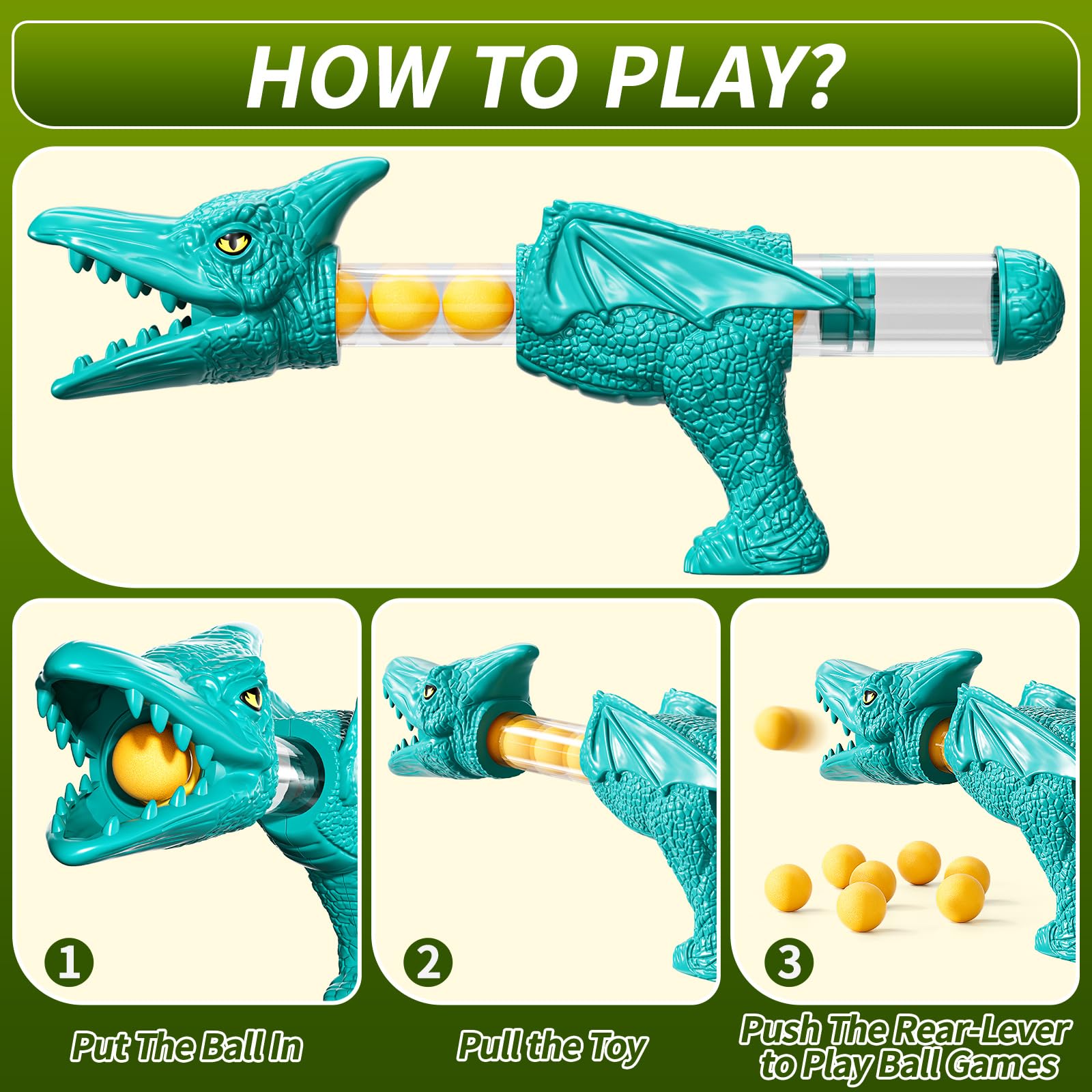 JUKUDAHU dinosaur tongue target with light and sound effects.